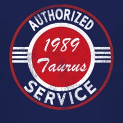 Authorized Service 1989 Taurus Distressed Look Dark T Shirt