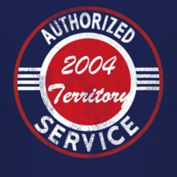 Authorized Service 2004 Territory Distressed Look Dark T Shirt