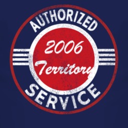 Authorized Service 2006 Territory Distressed Look Dark T Shirt