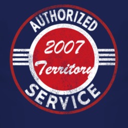 Authorized Service 2007 Territory Distressed Look Dark T Shirt