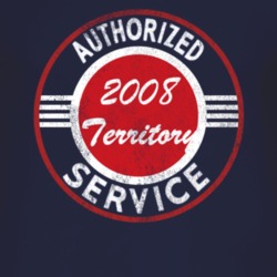Authorized Service 2008 Territory Distressed Look Dark T Shirt
