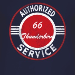 Authorized Service 1966 Thunderbird Distressed Look Dark T Shirt