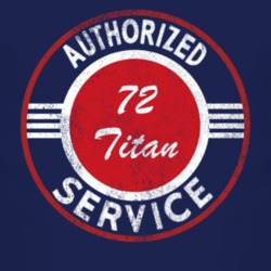 Authorized Service 1972 Chevy Titan Distressed Look Dark T Shirt