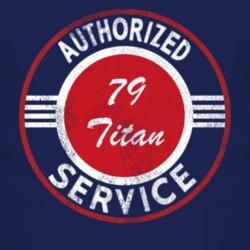 Authorized Service 1979 Chevy Titan Distressed Look Dark T Shirt