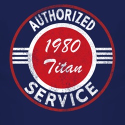 Authorized Service 1980 Chevy Titan Distressed Look Dark T Shirt