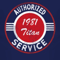 Authorized Service 1981 Chevy Titan Distressed Look Dark T Shirt