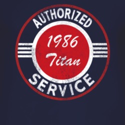 Authorized Service 1986 Chevy Titan Distressed Look Dark T Shirt