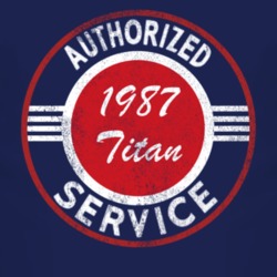 Authorized Service 1987 Chevy Titan Distressed Look Dark T Shirt