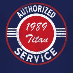Authorized Service 1989 Chevy Titan Distressed Look Dark T Shirt