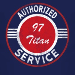 Authorized Service 1997 Chevy Titan Distressed Look Dark T Shirt