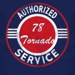 Authorized Service 1978 Oldsmobile Tornado Distressed Look Dark T Shir