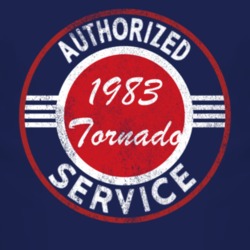 Authorized Service 1983 Oldsmobile Tornado Distressed Look Dark T Shir