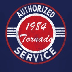 Authorized Service 1984 Oldsmobile Tornado Distressed Look Dark T Shir
