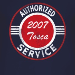 Authorized Service 2007 Chevy Tosca Distressed Look Dark T Shirt