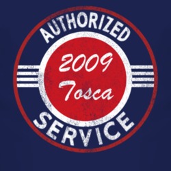 Authorized Service 2009 Chevy Tosca Distressed Look Dark T Shirt