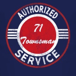 Authorized Service 1971 Chevy Townsman Distressed Look Dark T Shirt