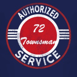 Authorized Service 1972 Chevy Townsman Distressed Look Dark T Shirt