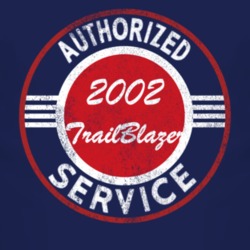 Authorized Service 2002 Chevy TrailBlazer Distressed Look Dark T Shirt