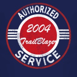 Authorized Service 2004 Chevy TrailBlazer Distressed Look Dark T Shirt