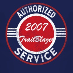 Authorized Service 2007 Chevy TrailBlazer Distressed Look Dark T Shirt