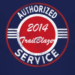 Authorized Service 2014 Chevy TrailBlazer Distressed Look Dark T Shirt