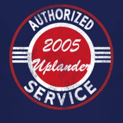 Authorized Service 2005 Chevy Uplander Distressed Look Dark T Shirt