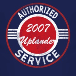 Authorized Service 2007 Chevy Uplander Distressed Look Dark T Shirt