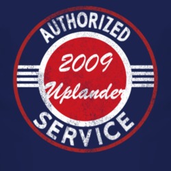 Authorized Service 2009 Chevy Uplander Distressed Look Dark T Shirt