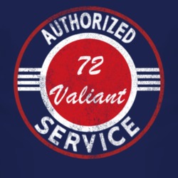 Authorized Service 1972 Chrysler Valiant Distressed Look Dark T Shirt