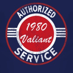 Authorized Service 1980 Chrysler Valiant Distressed Look Dark T Shirt
