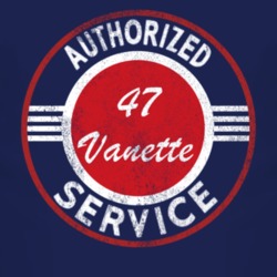 Authorized Service 1947 Vanette Distressed Look Dark T Shirt