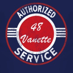 Authorized Service 1948 Vanette Distressed Look Dark T Shirt
