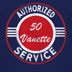 Authorized Service 1950 Vanette Distressed Look Dark T Shirt