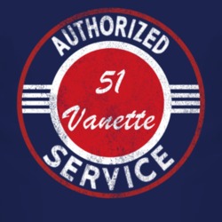 Authorized Service 1951 Vanette Distressed Look Dark T Shirt