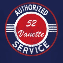 Authorized Service 1952 Vanette Distressed Look Dark T Shirt