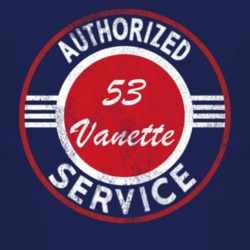 Authorized Service 1953 Vanette Distressed Look Dark T Shirt