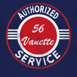 Authorized Service 1956 Vanette Distressed Look Dark T Shirt