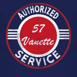 Authorized Service 1957 Vanette Distressed Look Dark T Shirt