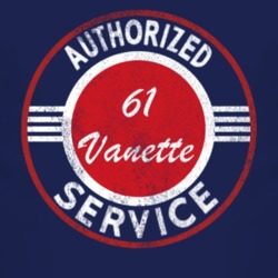 Authorized Service 1961 Vanette Distressed Look Dark T Shirt