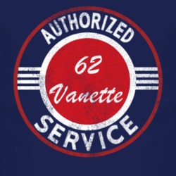 Authorized Service 1962 Vanette Distressed Look Dark T Shirt