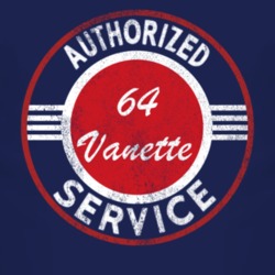 Authorized Service 1964 Vanette Distressed Look Dark T Shirt