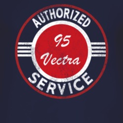 Authorized Service 1995 Chevy Vectra Distressed Look Dark T Shirt