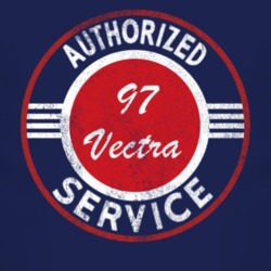 Authorized Service 1997 Chevy Vectra Distressed Look Dark T Shirt