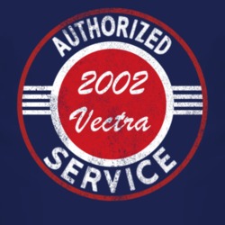 Authorized Service 2002 Chevy Vectra Distressed Look Dark T Shirt