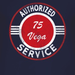 Authorized Service 1975 Chevy Vega Distressed Look Dark T Shirt