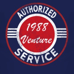 Authorized Service 1988 Chevy Venture Distressed Look Dark T Shirt