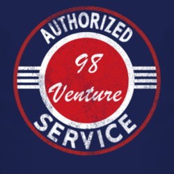 Authorized Service 1998 Chevy Venture Distressed Look Dark T Shirt