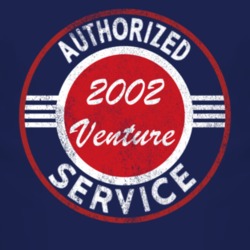 Authorized Service 2002 Chevy Venture Distressed Look Dark T Shirt