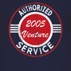 Authorized Service 2005 Chevy Venture Distressed Look Dark T Shirt