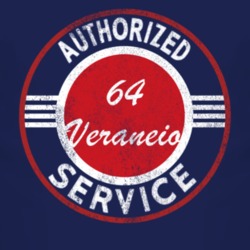 Authorized Service 1964 Chevy Veraneio Distressed Look Dark T Shirt